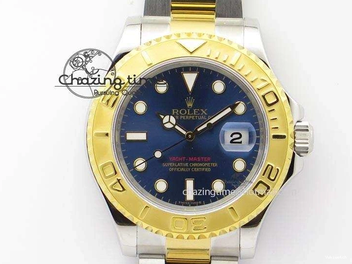 Dial Bracelet Yacht-Master 116622 On SS JF Best Blue A2836 Edition YG 0215